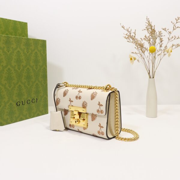 GUCCI PADLOCK SMALL BERRY SHOULDER BAG IN WHITE 20CM - Image 6