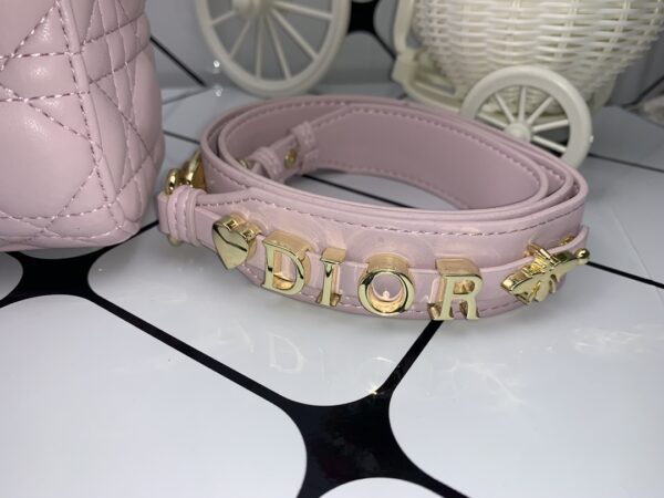 DIOR MEDIUM LADY BLUSH CANNAGE BAG PINK 20CM M0565ONGE_M50P - Image 3