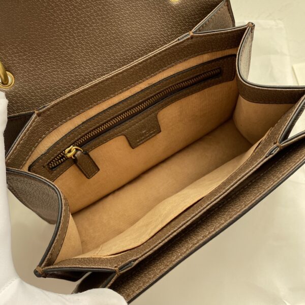 GUCCI QUEEN MARGARET GG SMALL TOP HANDLE BAG BROWN 25.5CM - Image 8