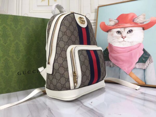 GUCCI OPHIDIA GG SUPREME BACKPACK WHITE 29CM 685769 9U8BT 9760 - Image 10