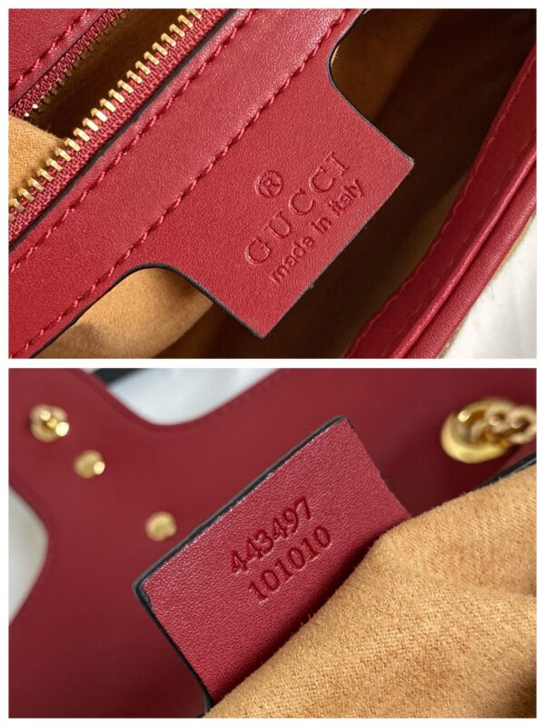 GUCCI GG MARMONT SHOULDER BAG RED 26CM 446744 HVKEG 8561 - Image 10