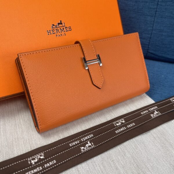 HERMES BEARN WALLET EPSOM ORANGE - Image 2