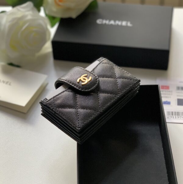 CHANEL CARD HOLDER BLACK 10.4CM - Image 2