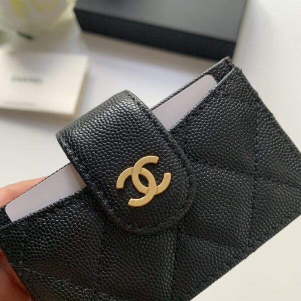 CHANEL CARD HOLDER BLACK 10.4CM - Image 3