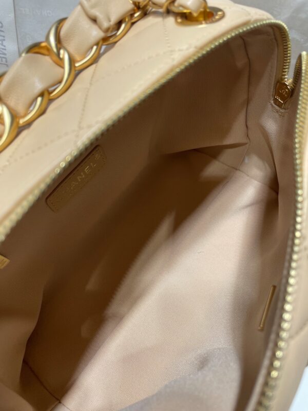 CHANEL MINI BOWLING BAG BEIGE 22CM - Image 8