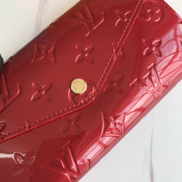 LOUIS VUITTON SARAH MONOGRAM WALLET RED 19CM - Image 3
