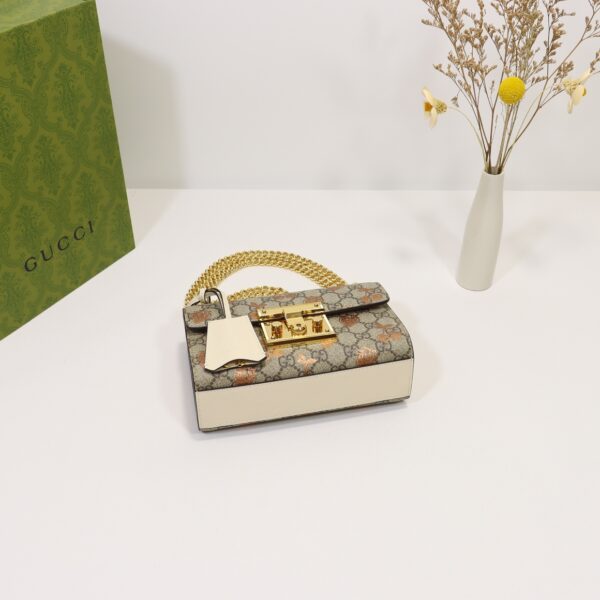 GUCCI PADLOCK SMALL BERRY SHOULDER GG SUPREME CANVAS 20CM 409487 UM6AG 8295 - Image 2
