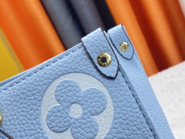LOUIS VUITTON ON THE GO MM MONOGRAM EMPREINTE LEATHER LIGHT BLUE M45718 - Image 4