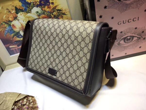 GUCCI GG SUPREME MESSENGER BAG BEIGE 33CM 449171 KY9KN 9886 - Image 5