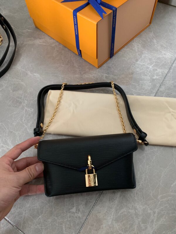 LOUIS VUITTON PADLOCK ON STRAP 19CM BLACK M80682 - Image 2