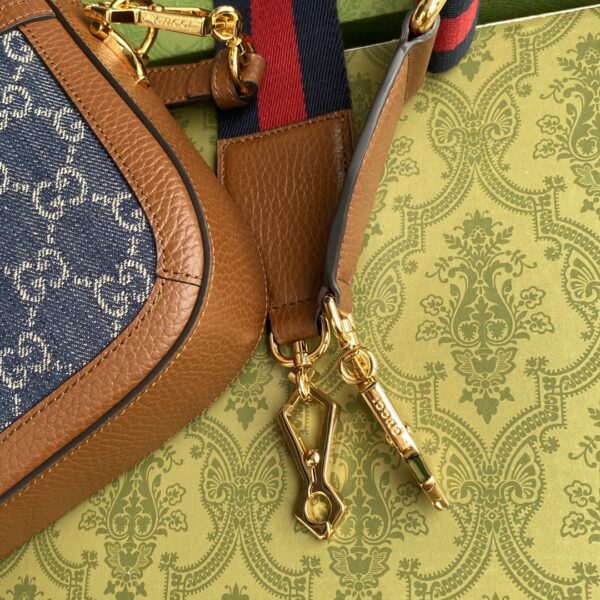 GUCCI HORSEBIT 1955 MINI BAG DARK BLUE AND IVORY ECO 658574 2KQPG 8391 - Image 4
