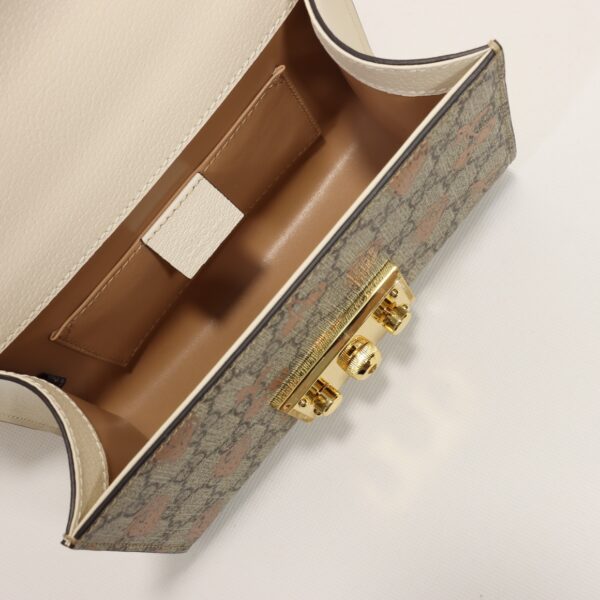 GUCCI PADLOCK SMALL BERRY SHOULDER GG SUPREME CANVAS 20CM 409487 UM6AG 8295 - Image 4