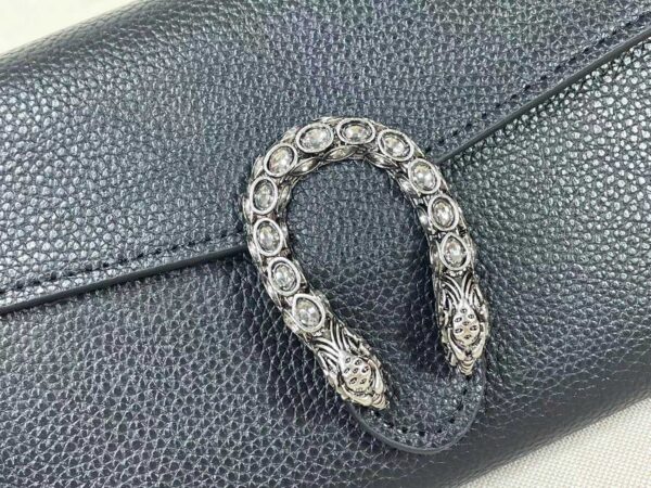 GUCCI WOMEN'S DIONYSUS GG SUPREME CHAIN BAG BLACK 20CM 401231 CAOGN 8176 - Image 3