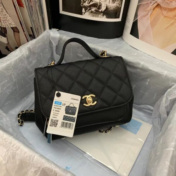 CHANEL MINI BUSINESS AFFINITY BLACK 19CM - Image 7