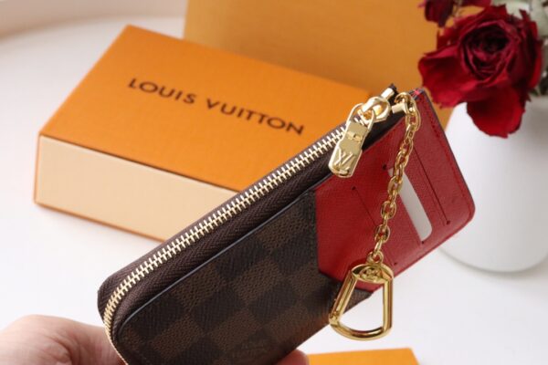 Louis Vuitton Card Holder Recto Verso Damier Ebene Red N60406 - Image 5