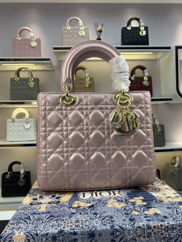 DIOR MEDIUM LADY LIGHT PINK CANNAGE M0565OBDU_M15P 24CM - Image 2