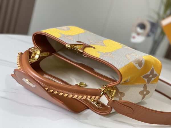 LOUIS VUITTON CAPUCINES BB HANDBAG YELLOW 27CM - Image 9