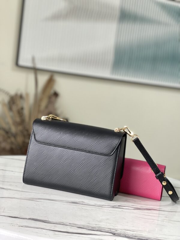 LOUIS VUITTON TWIST MM 23CM BLACK AND PINK M59885 - Image 4