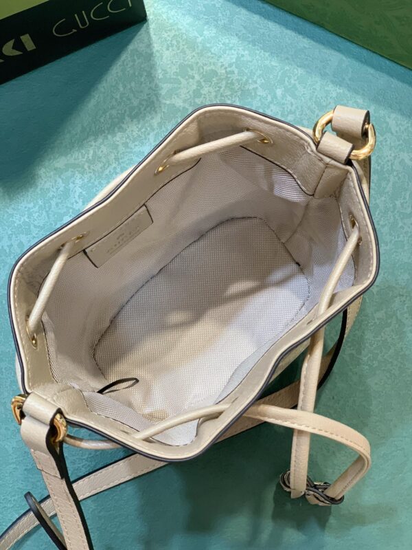 GUCCI OPHIDIA GG MINI BUCKET BAG WHITE 18CM 550620 UULEG 9682 - Image 7