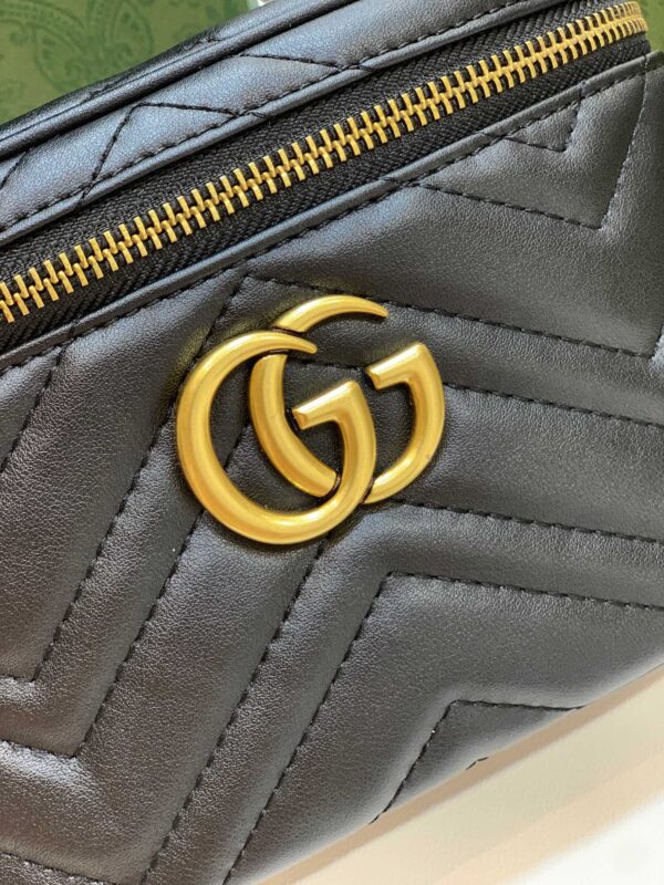 GUCCI GG MARMONT MINI TOP HANDLE BAG BLACK 19CM 699515 DTDHT 1000 - Image 10