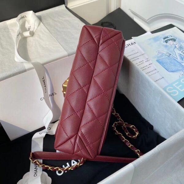 CHANEL CROSSBODY BAG RED 22CM AS2634 - Image 2