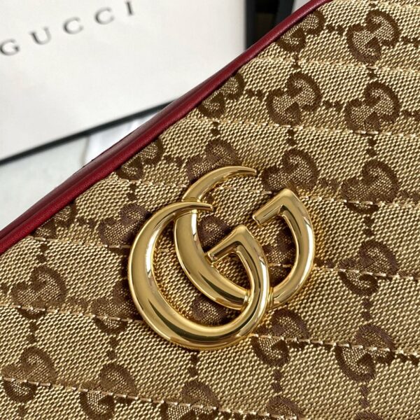 GUCCI MARMONT SMALL SHOULDER BAG RED BEIGE 24CM - Image 8
