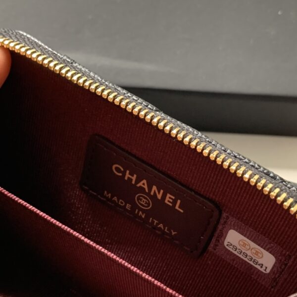 CHANEL ZIPPED COIN PURSE BLACK AP1650 - Image 2