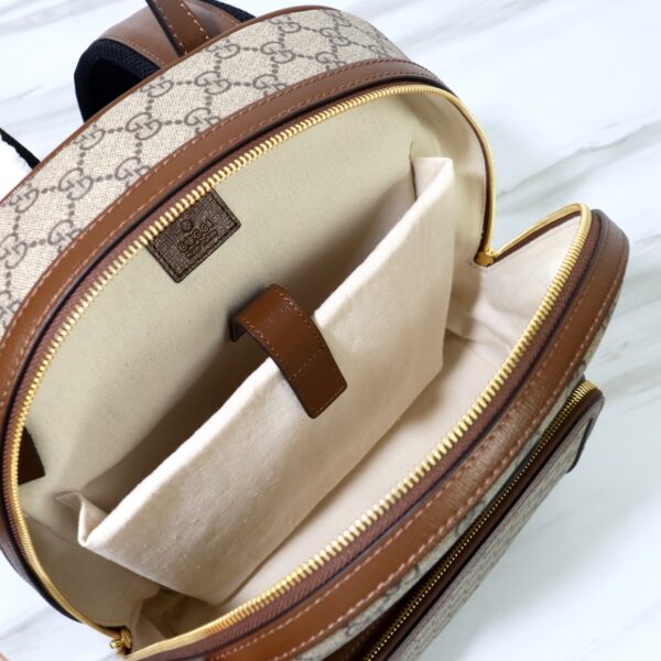 GUCCI BEIGE AND EBONY GG SUPREME CANVAS BACKPACK 31CM ?704017 FAA0R 9795 - Image 2