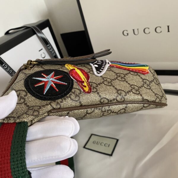 GUCCI COURRIER WAIST BAG GG SUPREME BEIGE EBONY 28CM - Image 4