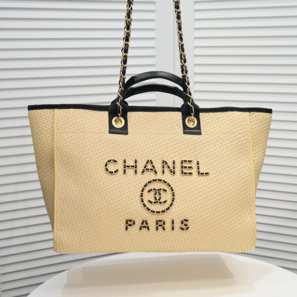 CHANEL DEAUVILLE LARGE SHOPPING TOTE 38CM - Image 6