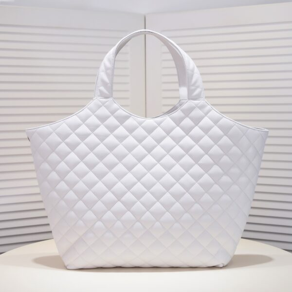 SAINT LAURENT ICARE MAXI SHOPPING BAG IN QUILTED 58CM WHITE 698651AAANG1000 - Image 3