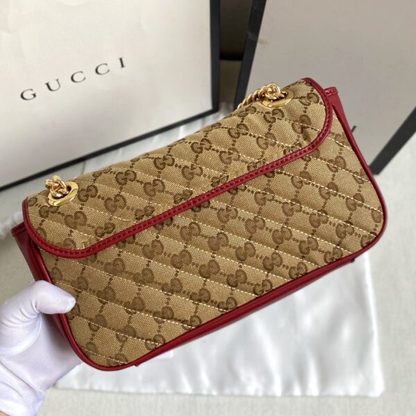GUCCI GG MARMONT SHOULDER BAG RED 26CM 446744 HVKEG 8561 - Image 9