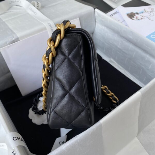 CHANEL SMALL FLAP BAG BLACK AS3206 - Image 3