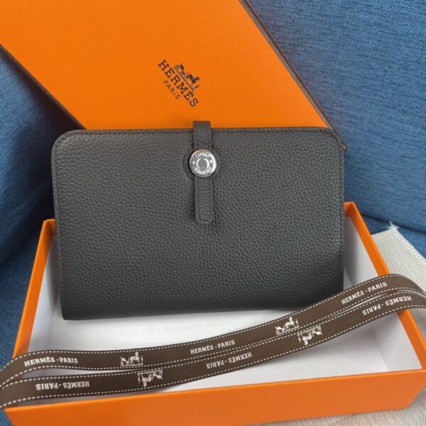 HERMES DOGON DUO LONG WALLET BLACK - Image 2