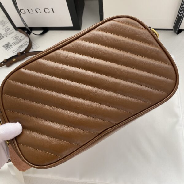 GUCCI MARMONT SMALL MATELASSÉ SHOULDER BAG BROWN 447632 0OLFT 2535 - Image 5