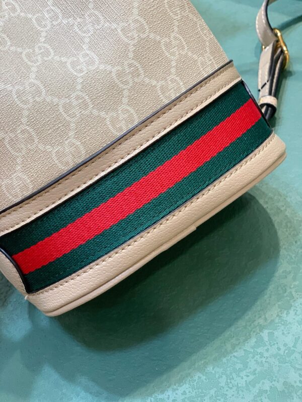 GUCCI OPHIDIA GG MINI BUCKET BAG WHITE 18CM 550620 UULEG 9682 - Image 3