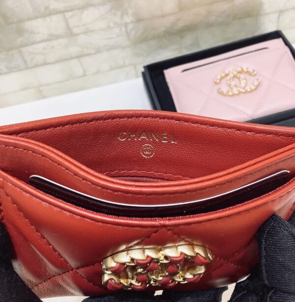 CHANEL FLAP WALLET RED AP0941 - Image 3
