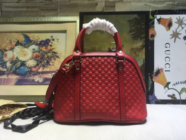 GUCCI GG DOME SATCHEL SHOULDER BAG RED 24CM 449654 BMJ1G 6420 - Image 8