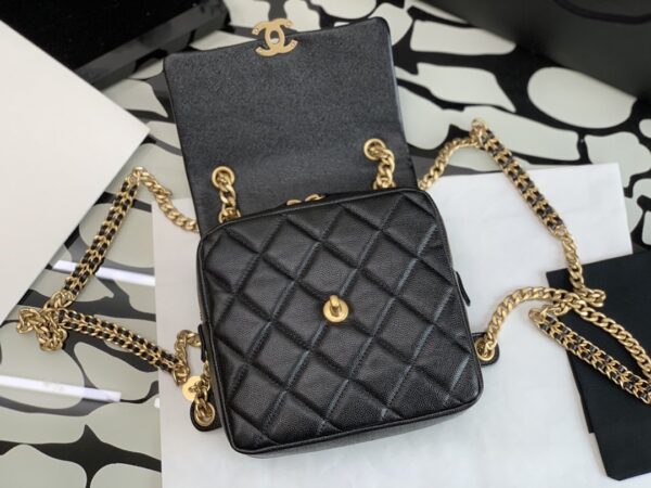 CHANEL CC MINI FLAP BACKPACK BLACK 20CM - Image 7
