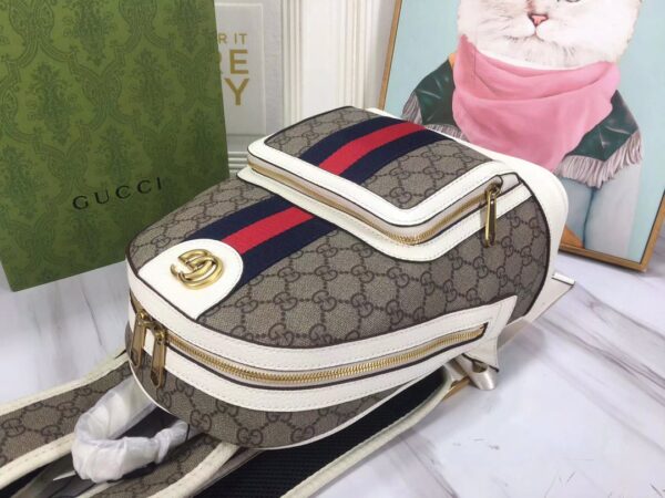 GUCCI OPHIDIA GG SUPREME BACKPACK WHITE 29CM 685769 9U8BT 9760 - Image 9