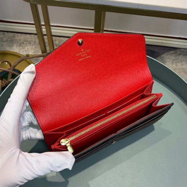 LOUIS VUITTON SARAH MONOGRAM WALLET RED 19CM M62236 - Image 4
