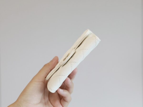 CHANEL CLASSIC CARD HOLDER WALLET WHITE AP0214 - Image 6