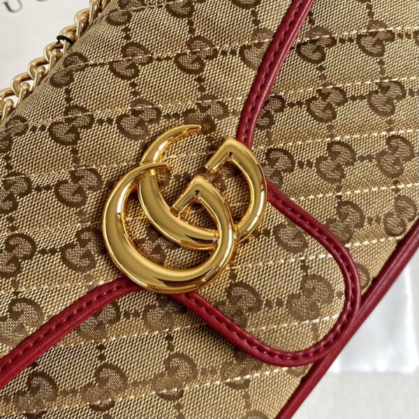 GUCCI GG MARMONT SHOULDER BAG RED 26CM 446744 HVKEG 8561 - Image 8