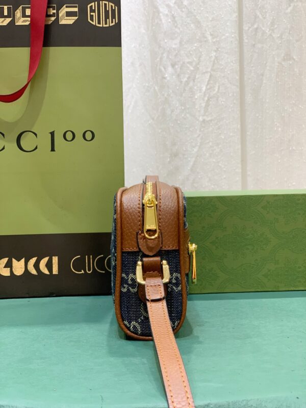 GUCCI OPHIDIA GG MINI BAG BLUE 17.5CM 517350 2KQGG 8375 - Image 4