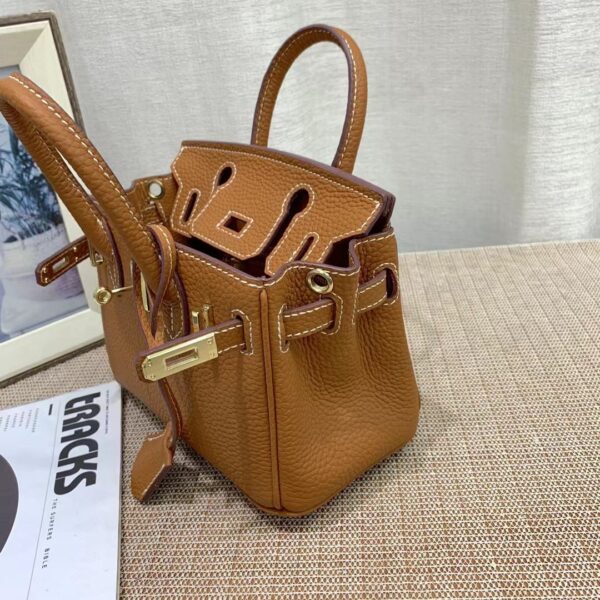 HERMES BIRKIN MINI GOLD HARDWARE EPSOM BROWN 20CM - Image 8
