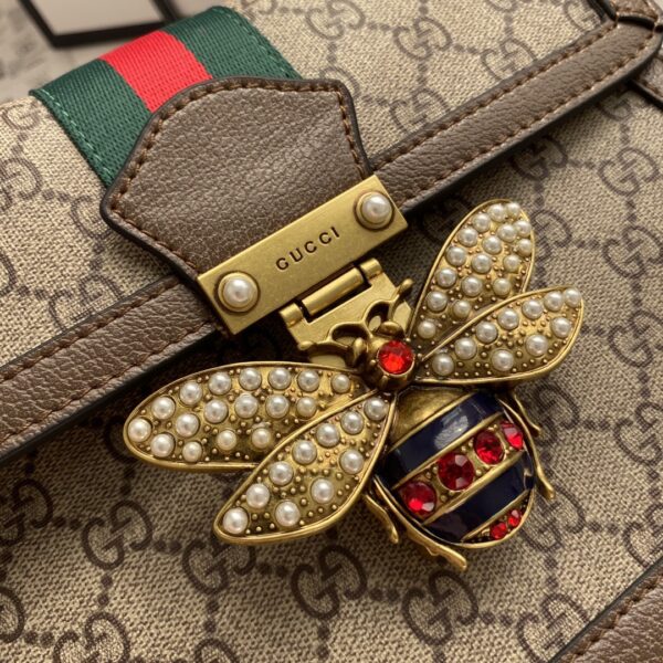 GUCCI QUEEN MARGARET GG SMALL TOP HANDLE BAG BROWN 25.5CM - Image 5