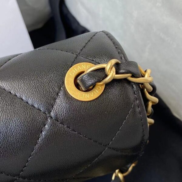 CHANEL CROSSBODY BAG BLACK 19CM AS2633 - Image 6