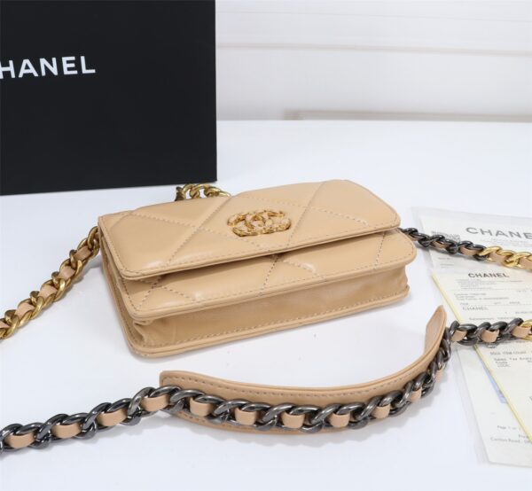 CHANEL 19 CROSSBODY BAG BEIGE AP0957 - Image 7