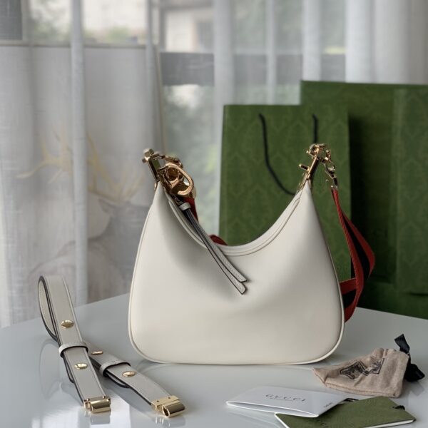 GUCCI GG ATTACHE SMALL SHOULDER BAG IN WHITE 23CM 702823 UXWBG 9109 - Image 8
