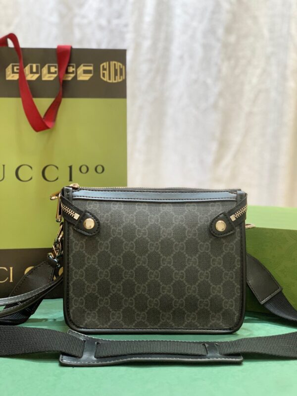 GUCCI MESSENGER BAG WITH INTERLOCKING G BLACK 21CM 674164 92THN 1000 - Image 9